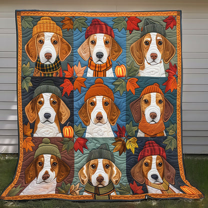 Cute Beagles Wearing Fall XR1908007CL Quilt