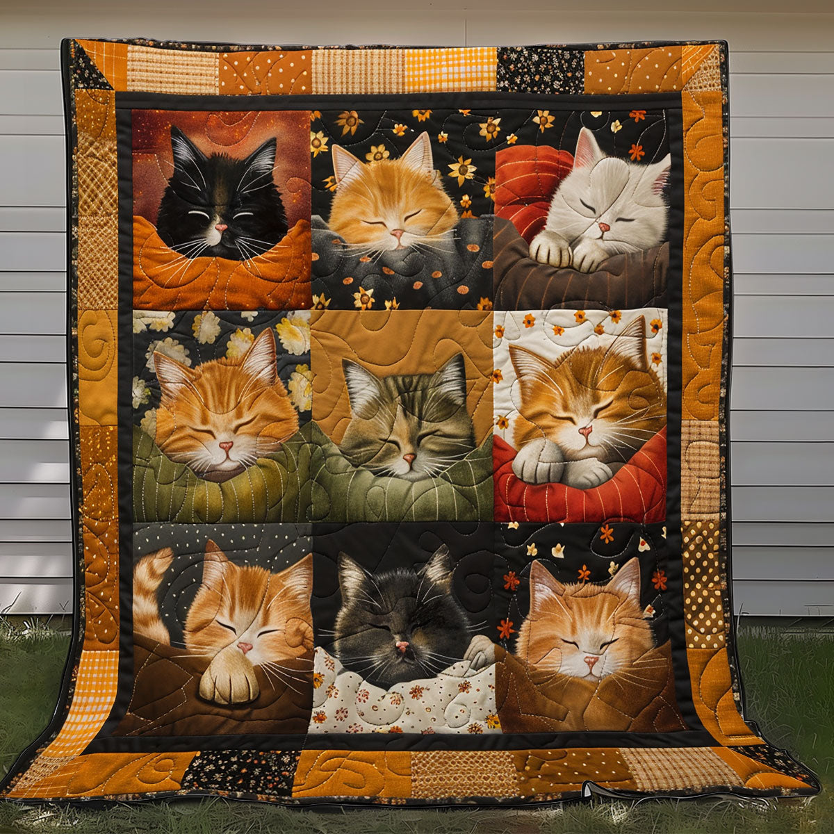 Cute Sleepy Cat XR1508001CL Quilt