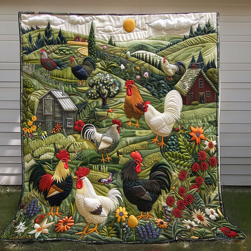 Farmhouse Chickens XR0908034CL Quilt