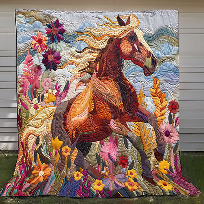 Floral Wild Horse XR0908017CL Quilt