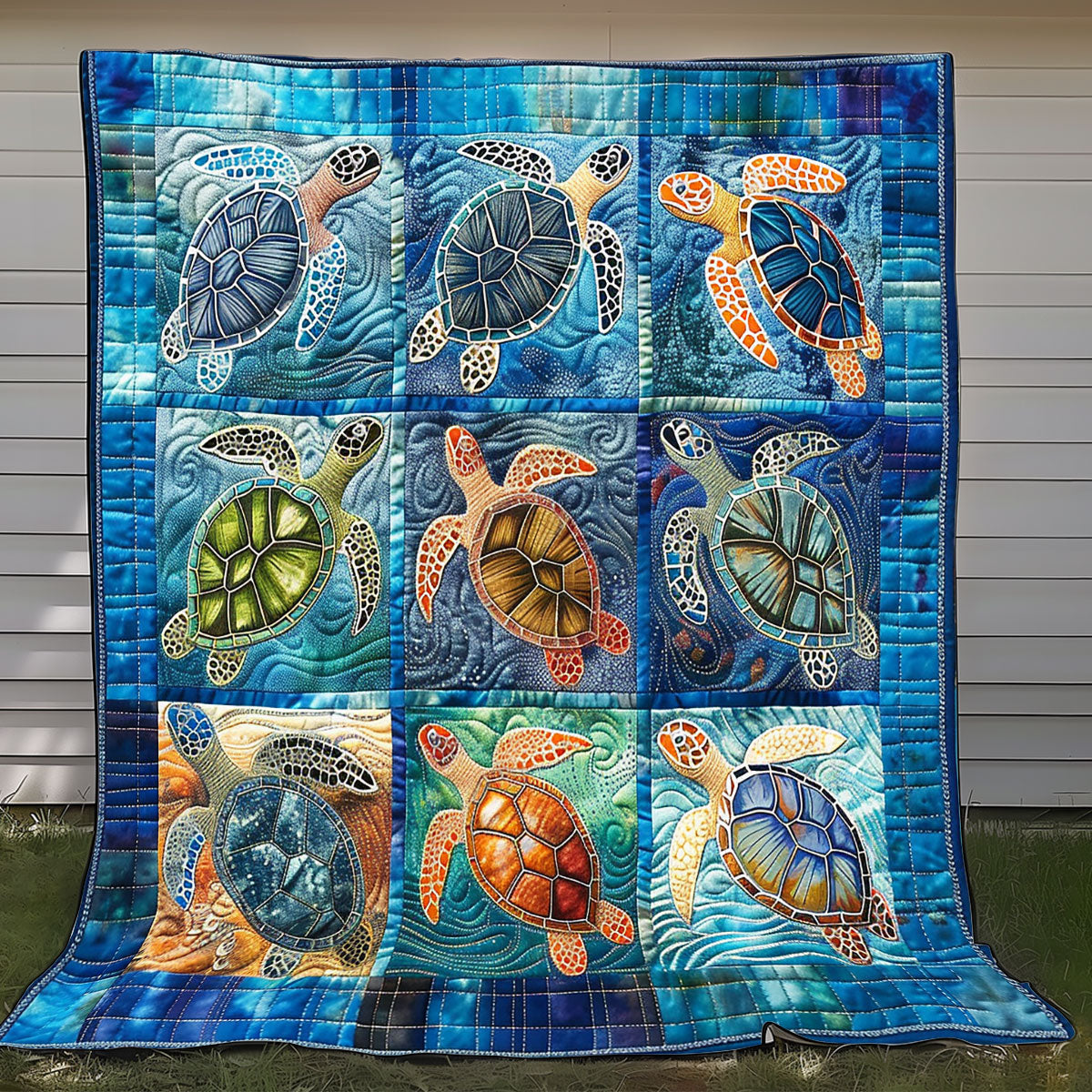 Gleeful Turtle Waters XR2308017CL Quilt