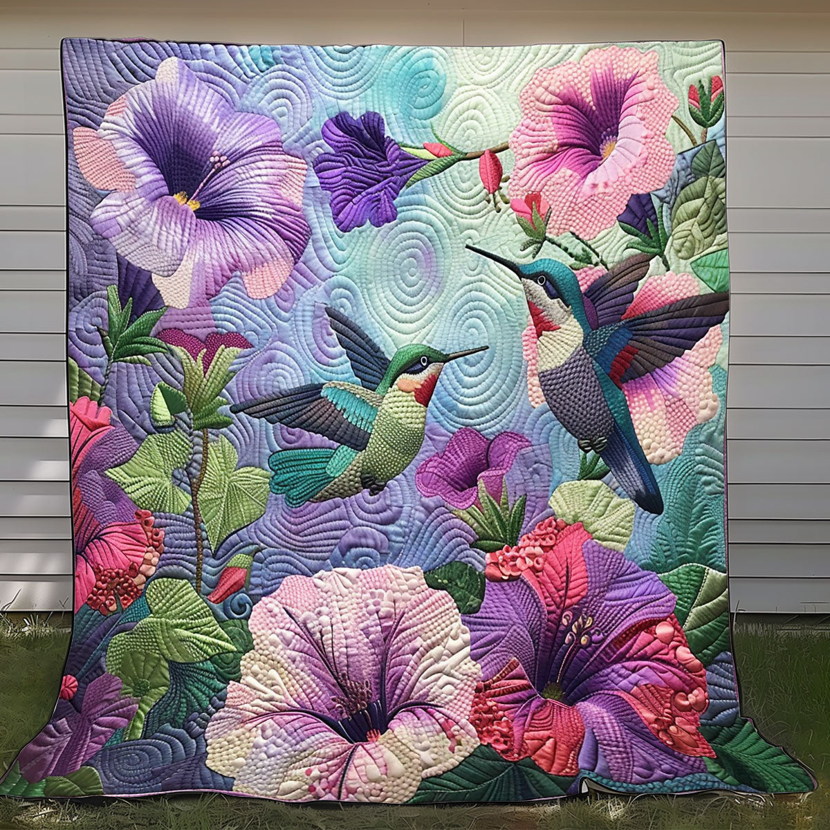 Graceful Hummingbirds XR0908024CL Quilt