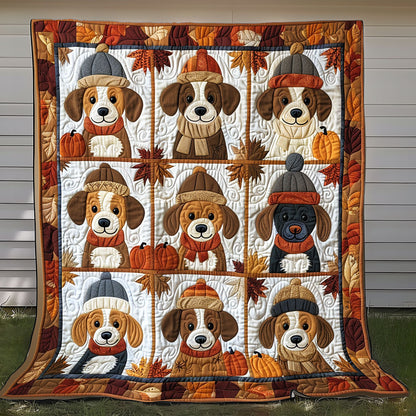 Happy Autumn Beagles XR1908008CL Quilt