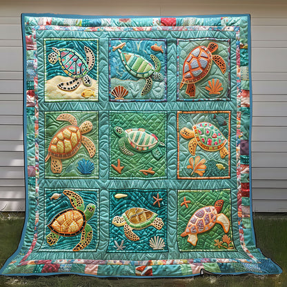 Happy Ocean Turtles XR2308023CL Quilt