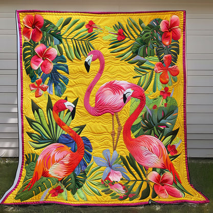 Hibicus Flamingos XR1308050CL Quilt