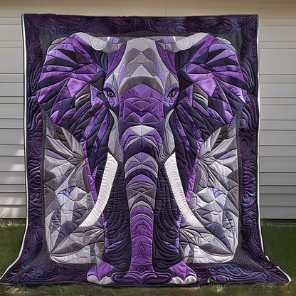 Majestic Purple Elephant XR1008040CL Quilt