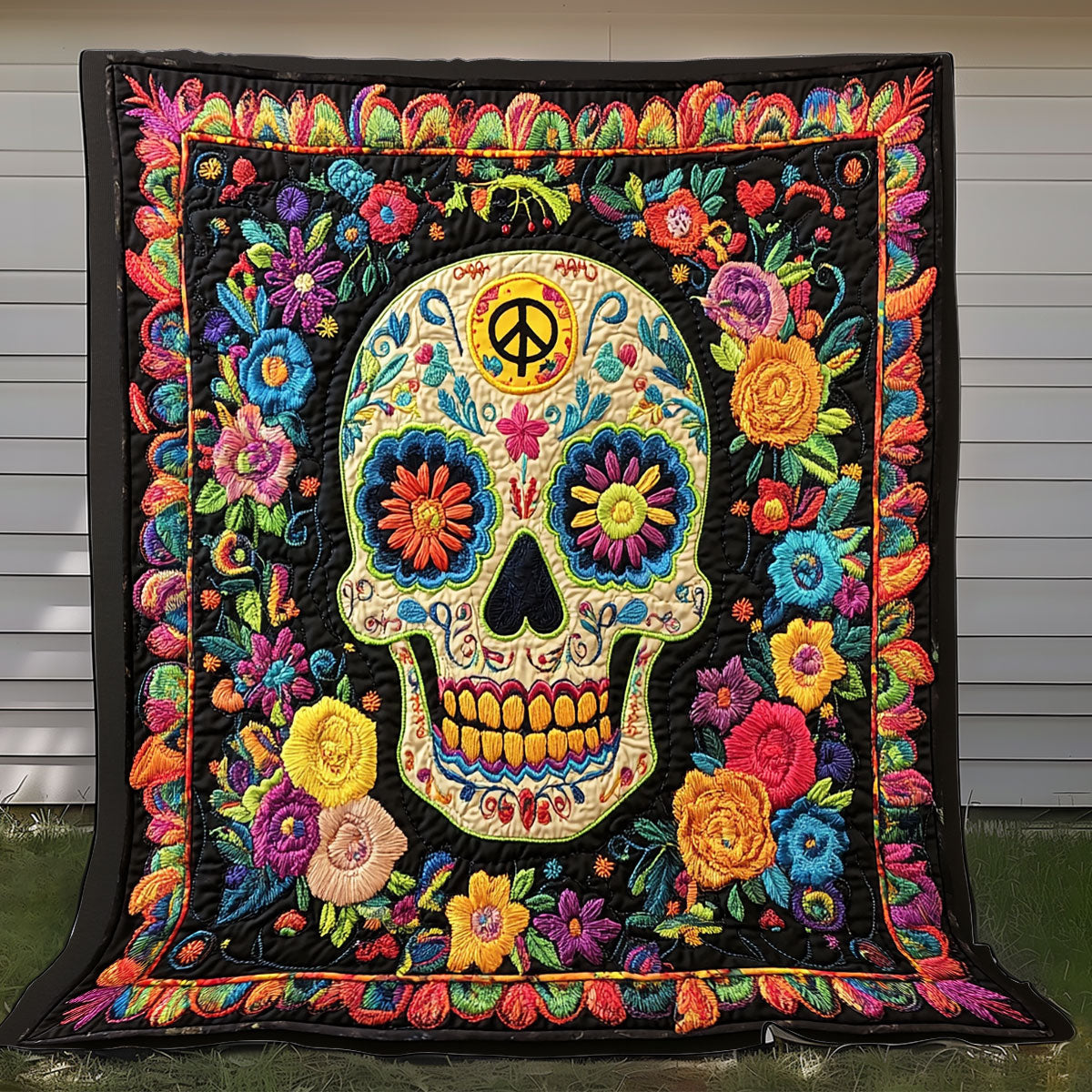 Peace Skull XR0808028CL Quilt