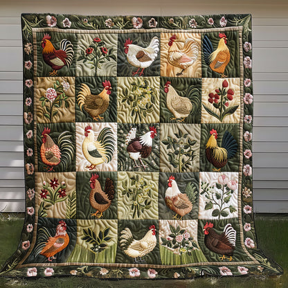 Rural Chickens XR0908025CL Quilt