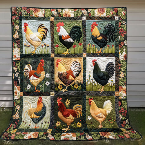 Rustic Roosters XR0908027CL Quilt