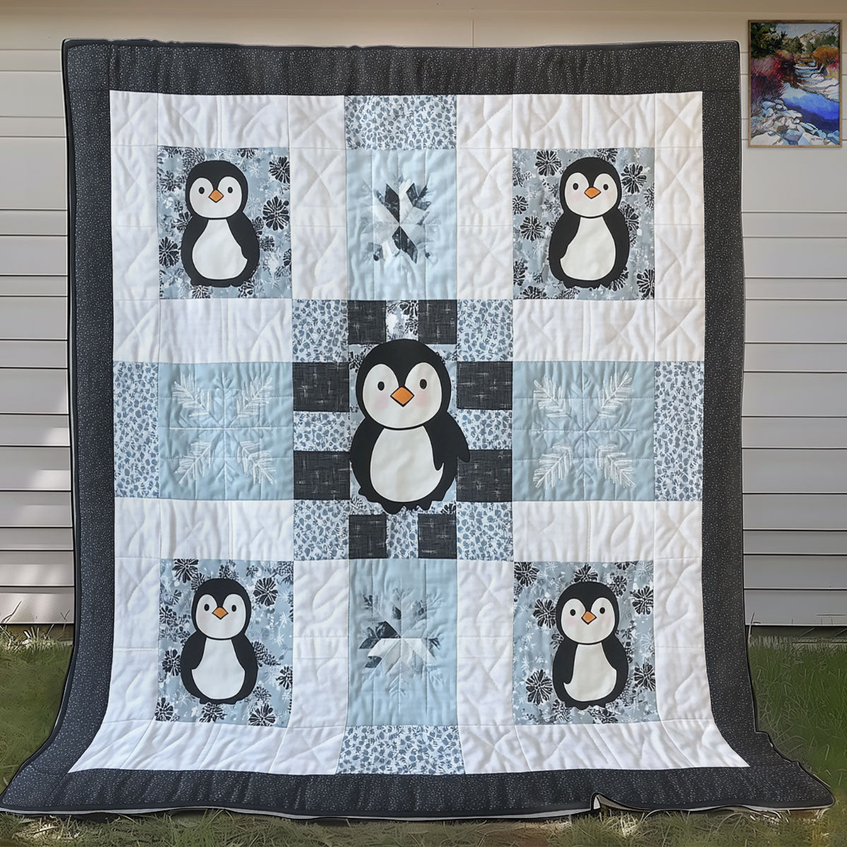 Snowflake Penguins XR0508031CL Quilt