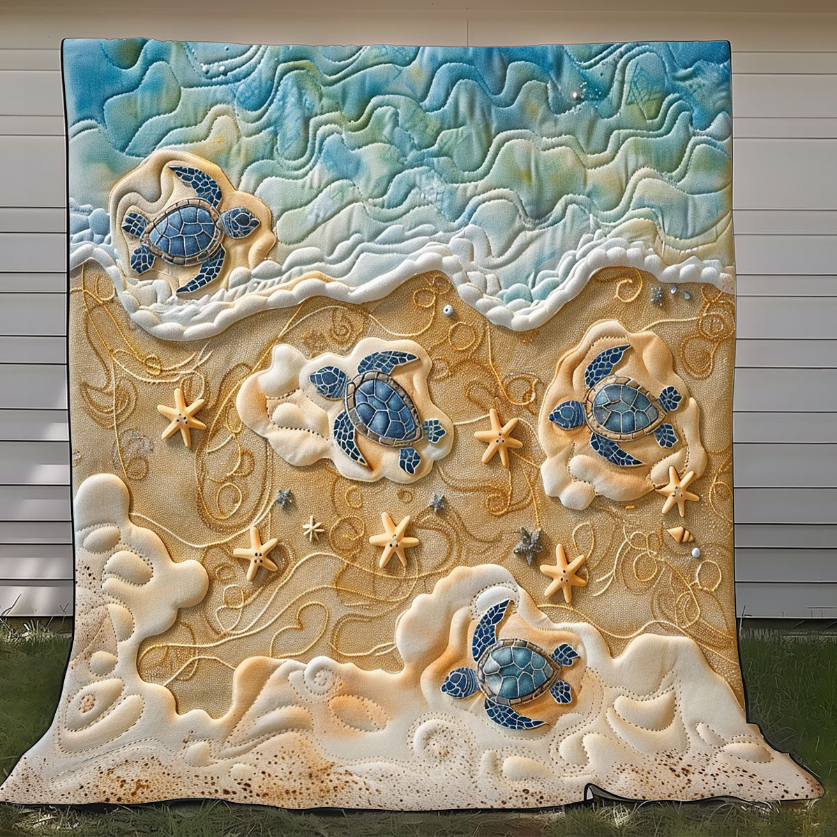 Turtles And Starfishes XR0908005CL Quilt