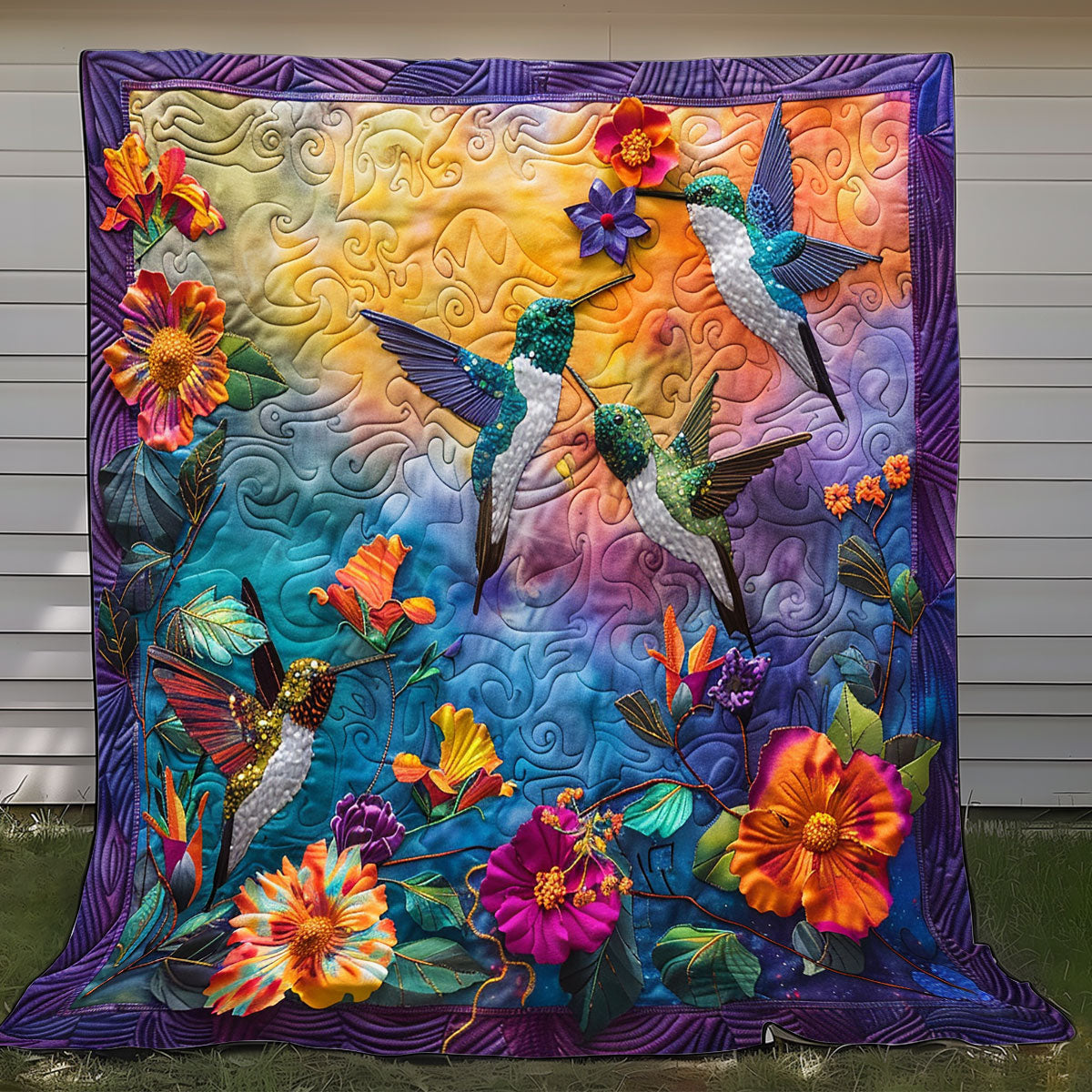 Twinkle Hummingbirds XR1008018CL Quilt