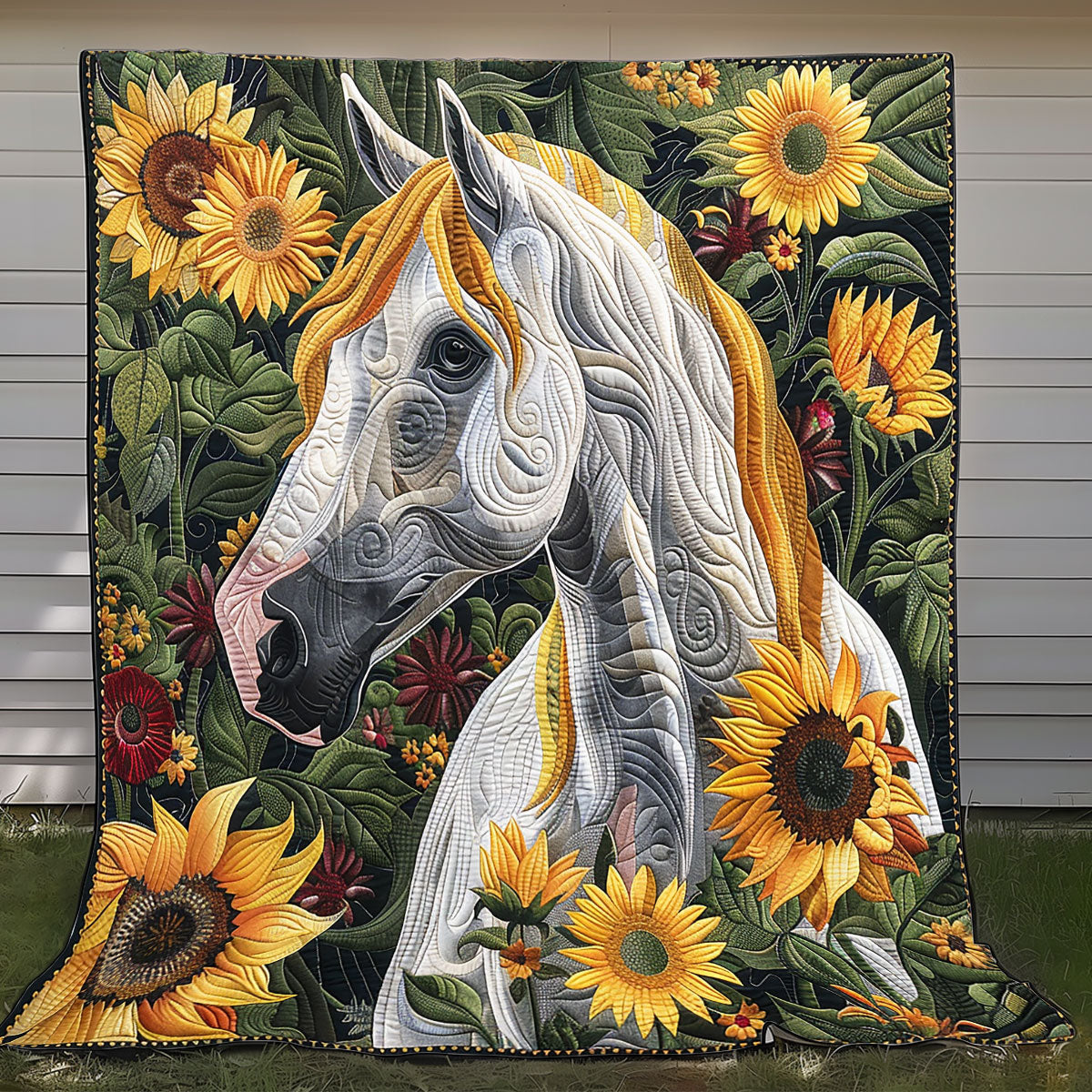 White Whisper Horse XR1008033CL Quilt