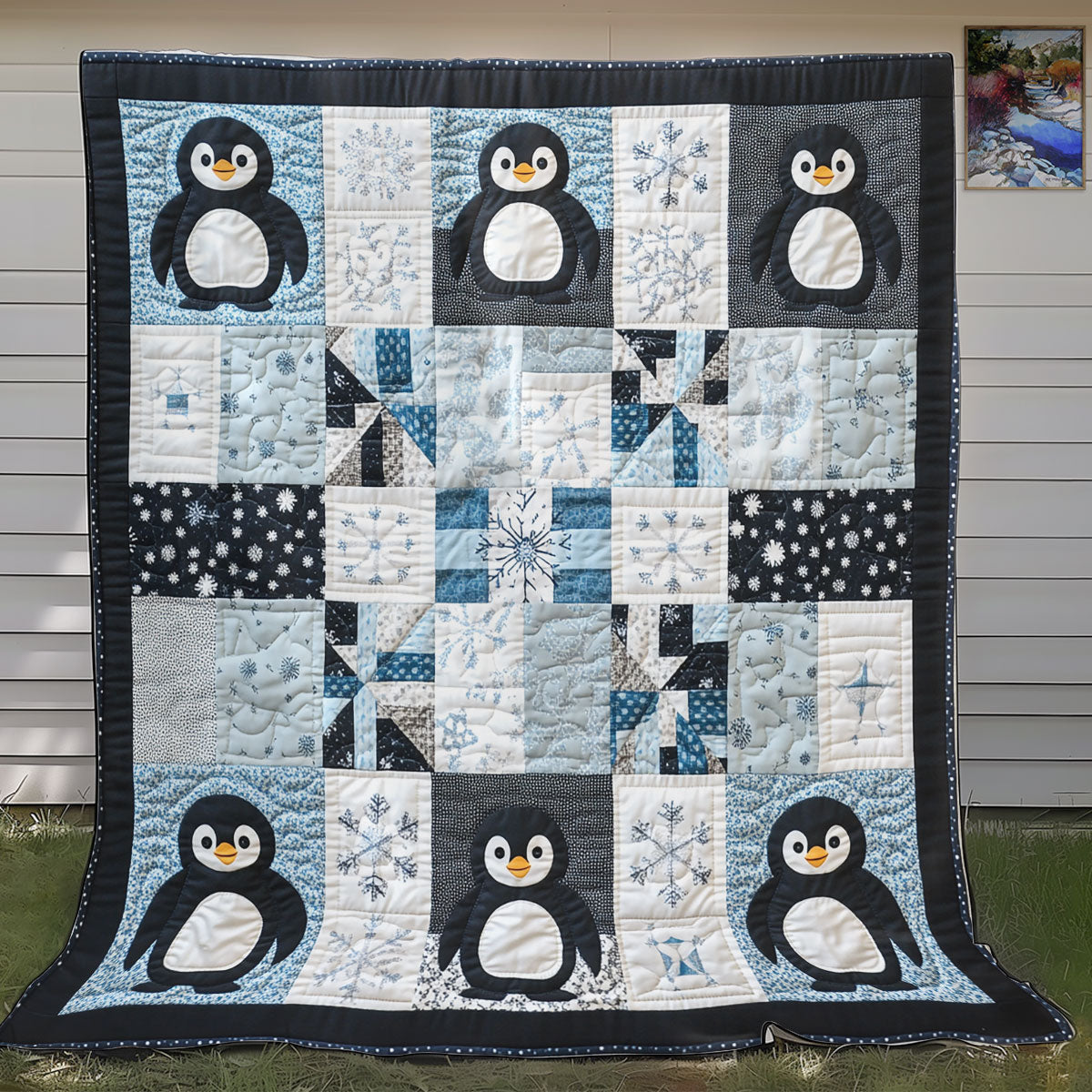 Winter Penguins XR0508014CL Quilt