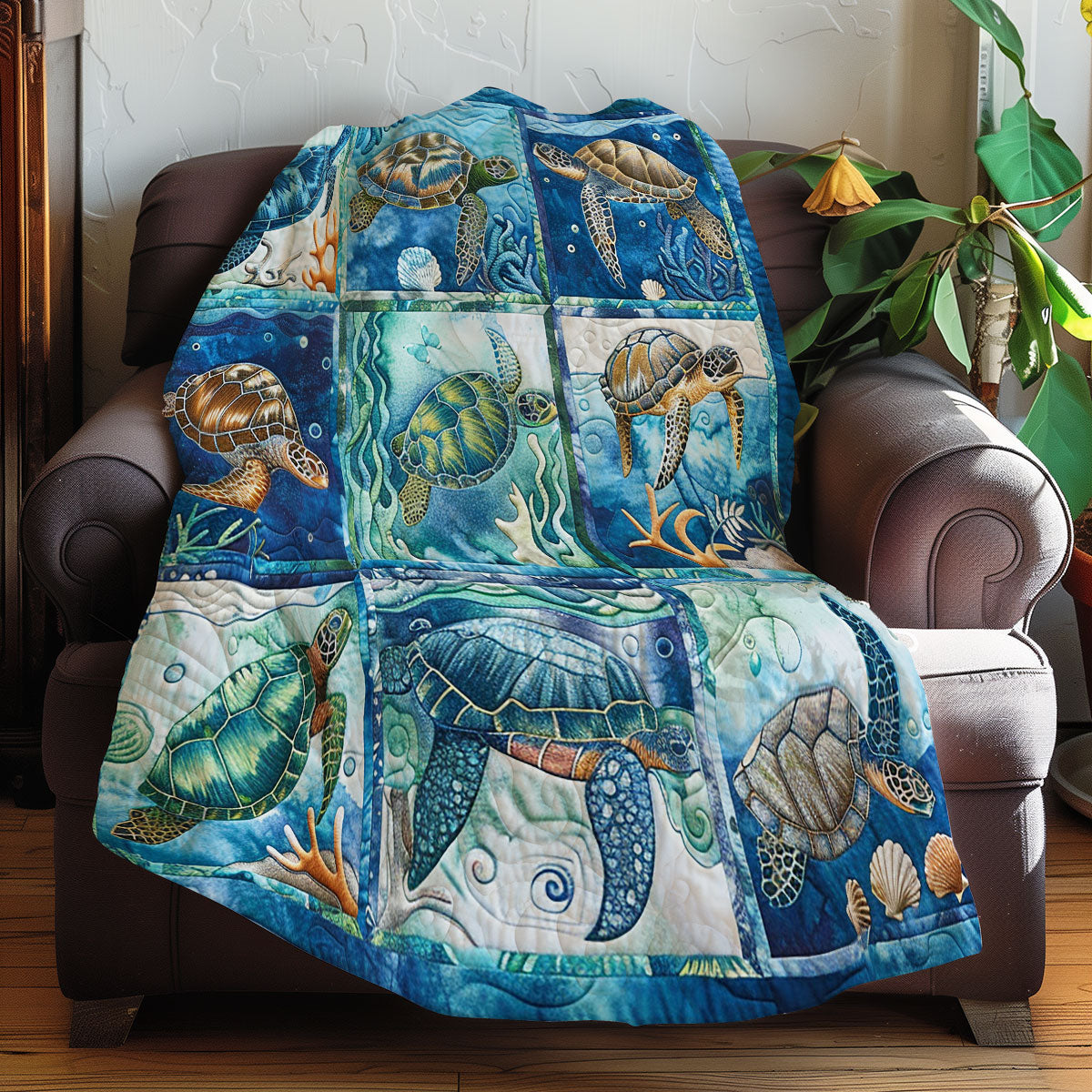 Aquatic Turtles XR2208024CL Quilt