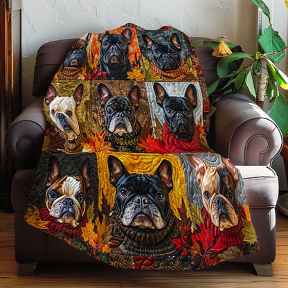 Autumn Scarf French Bulldogs XR3107007CL Quilt