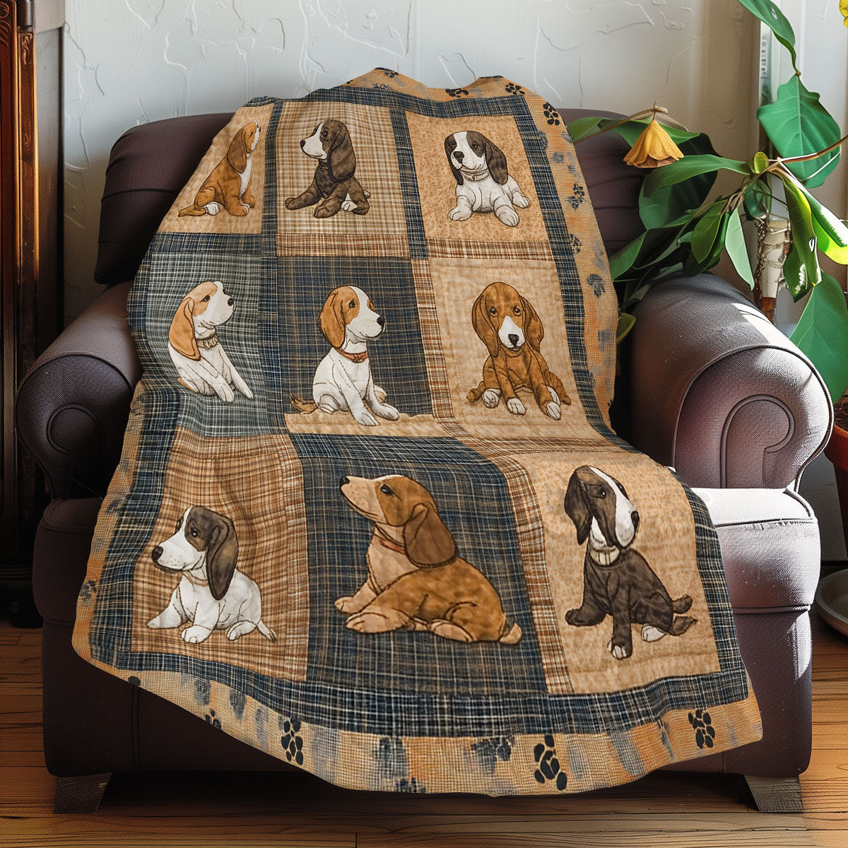 Baby Basset Hound XR0608023CL Quilt