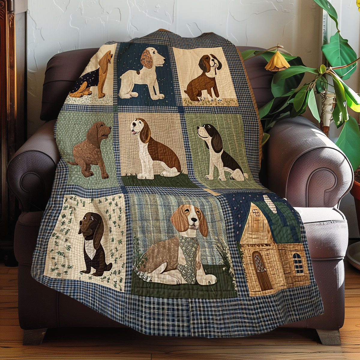 Basset Hound House XR0608017CL Quilt