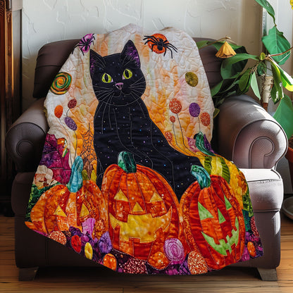 Black Cat And Pumpkin Boo XR0808003CL Quilt