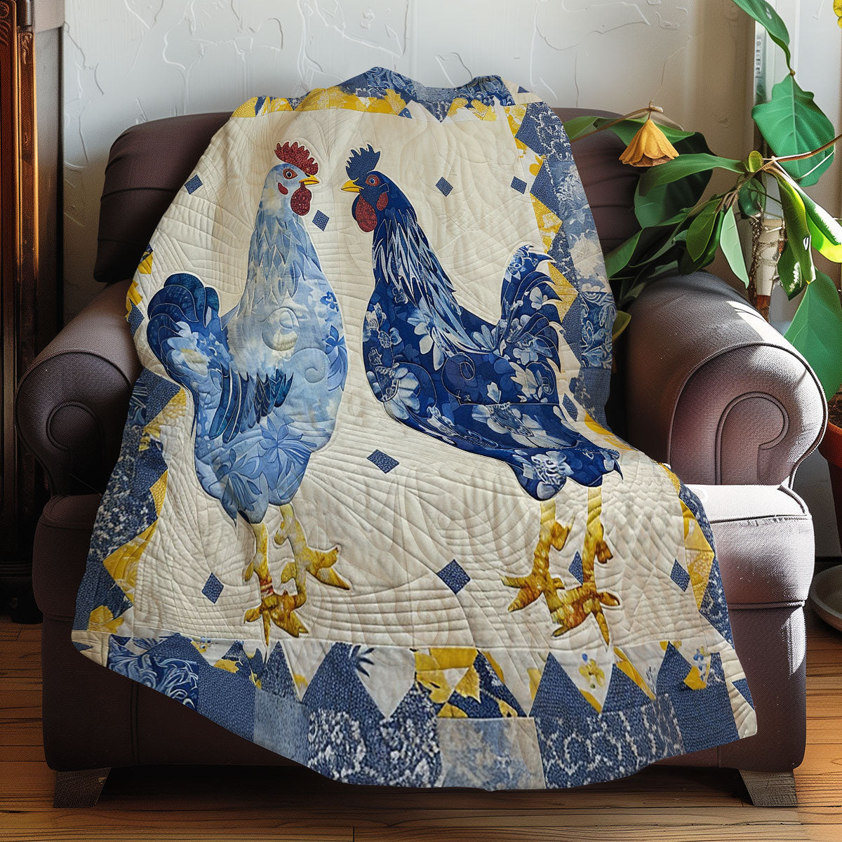 Blue Chickens XR0908019CL Quilt