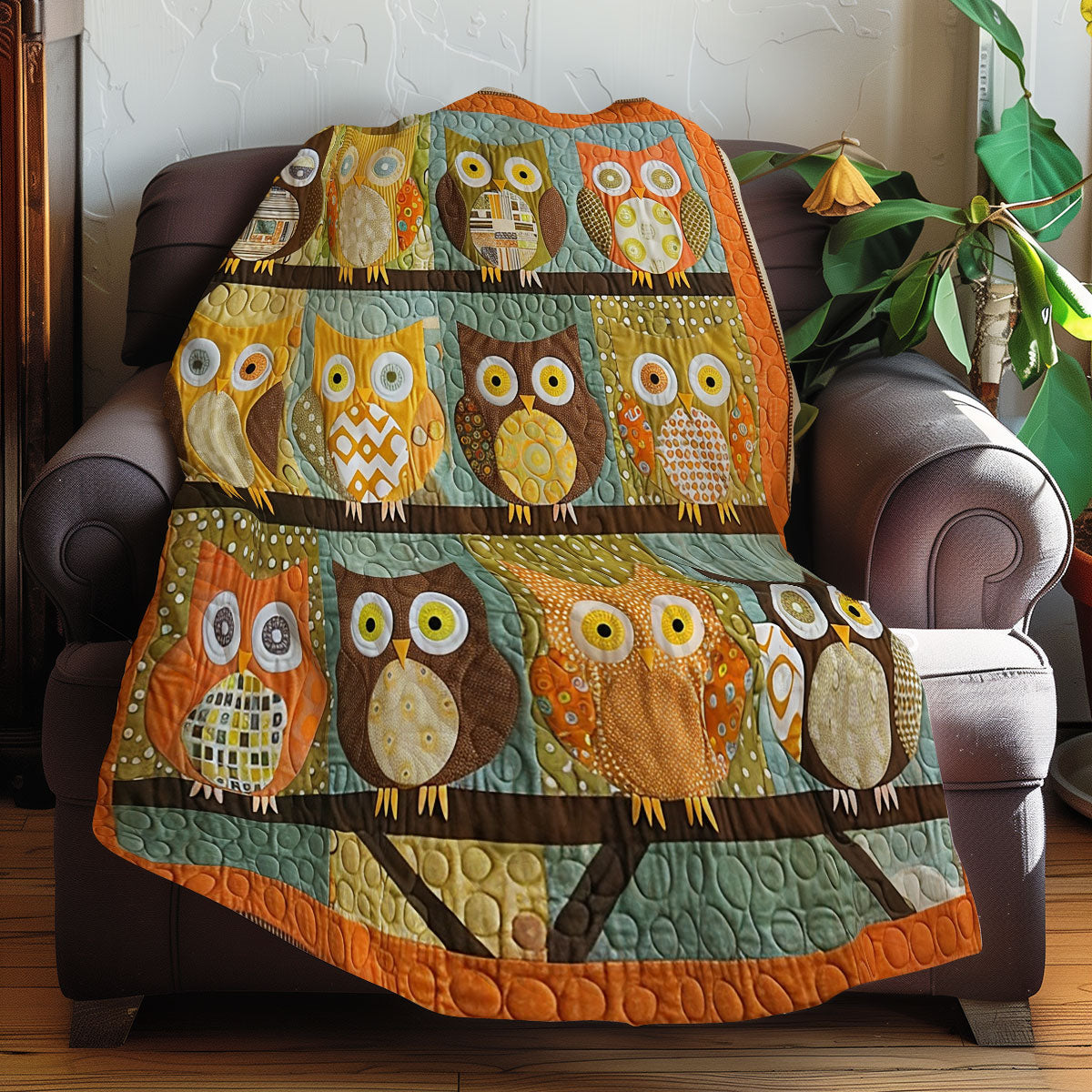 Branch Perch Owls XR2607023CL Quilt