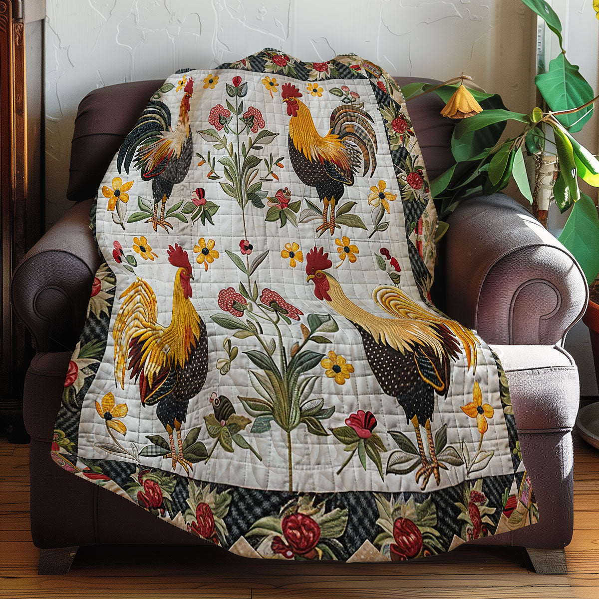 Bright Chickens XR2607003CL Quilt