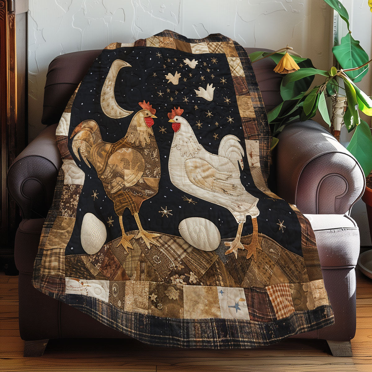 Brown Chickens XR1308057CL Quilt