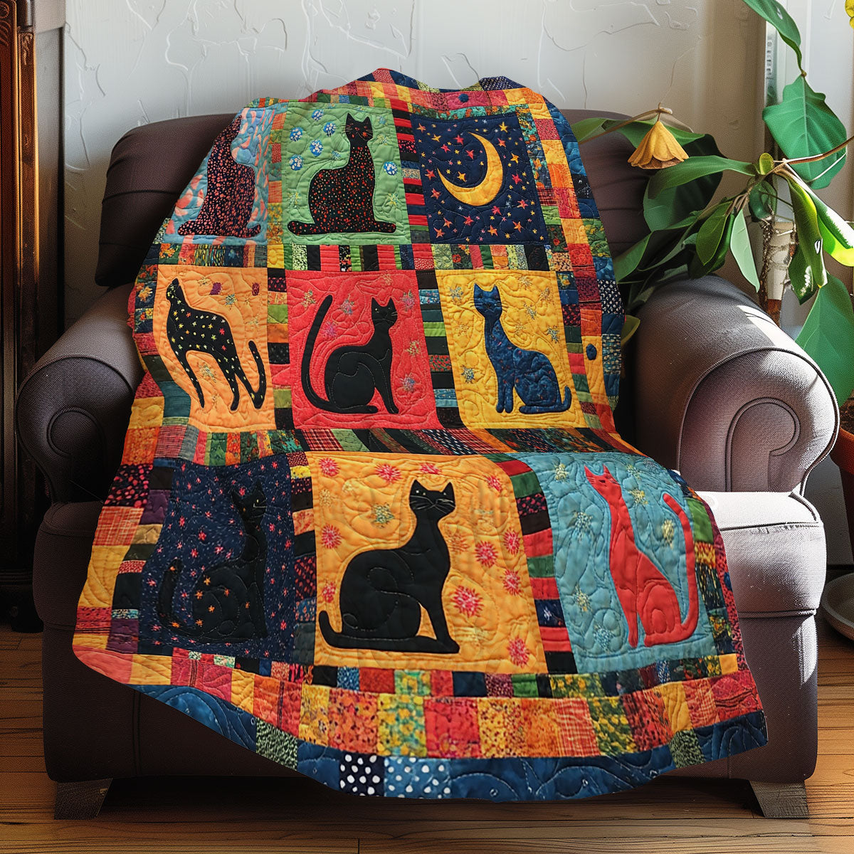 Cat And Moon XR0608050CL Quilt