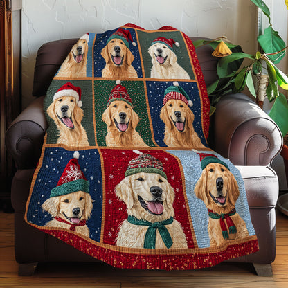 Cheerful Golden Retrievers XR2308022CL Quilt