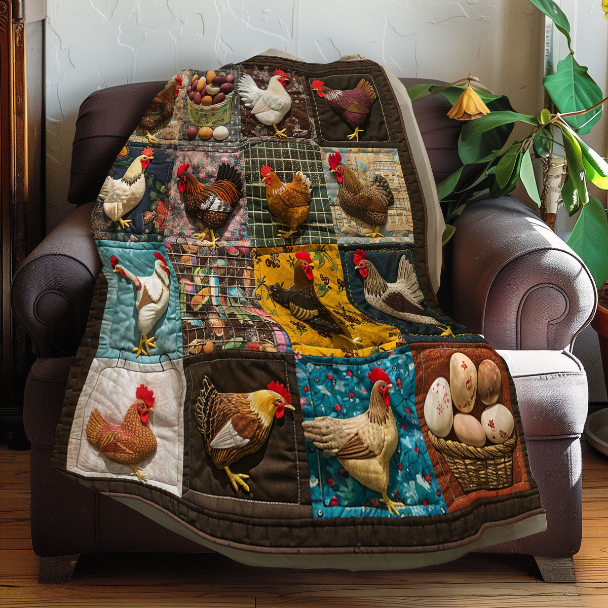 Chickens And Eggs XR2507011CL Quilt