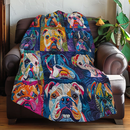 Coloful Bulldogs XR0807018CL Quilt