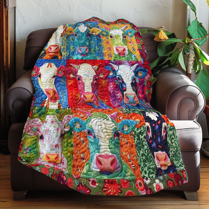 Colorful Cows XR1107016CL Quilt