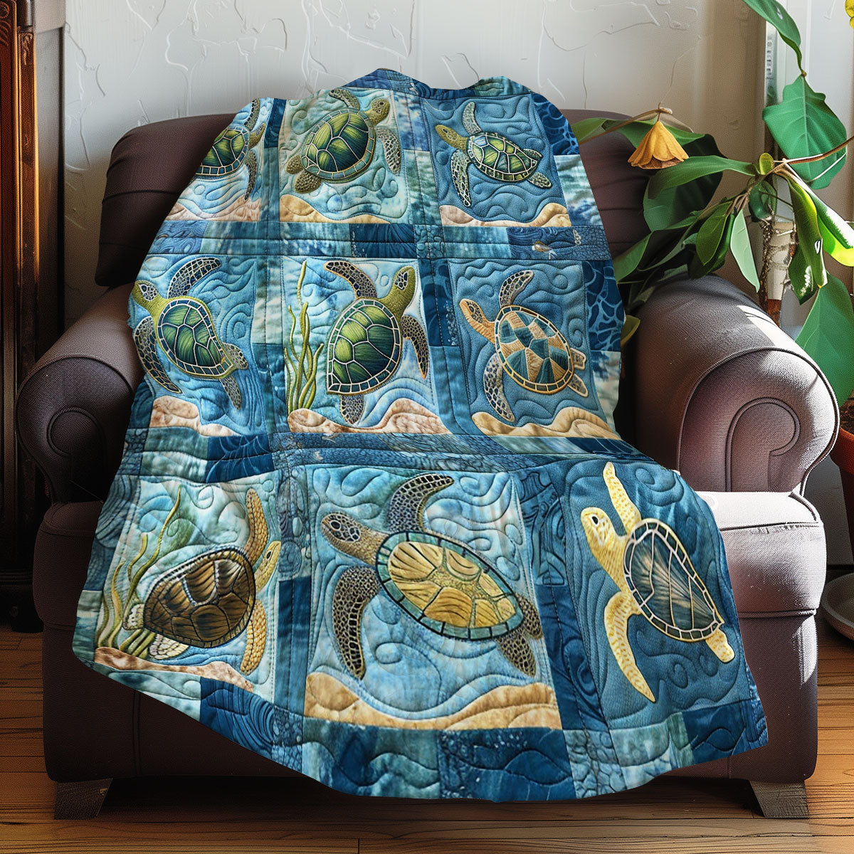 Dreaming Sea Turtles XR2208025CL Quilt