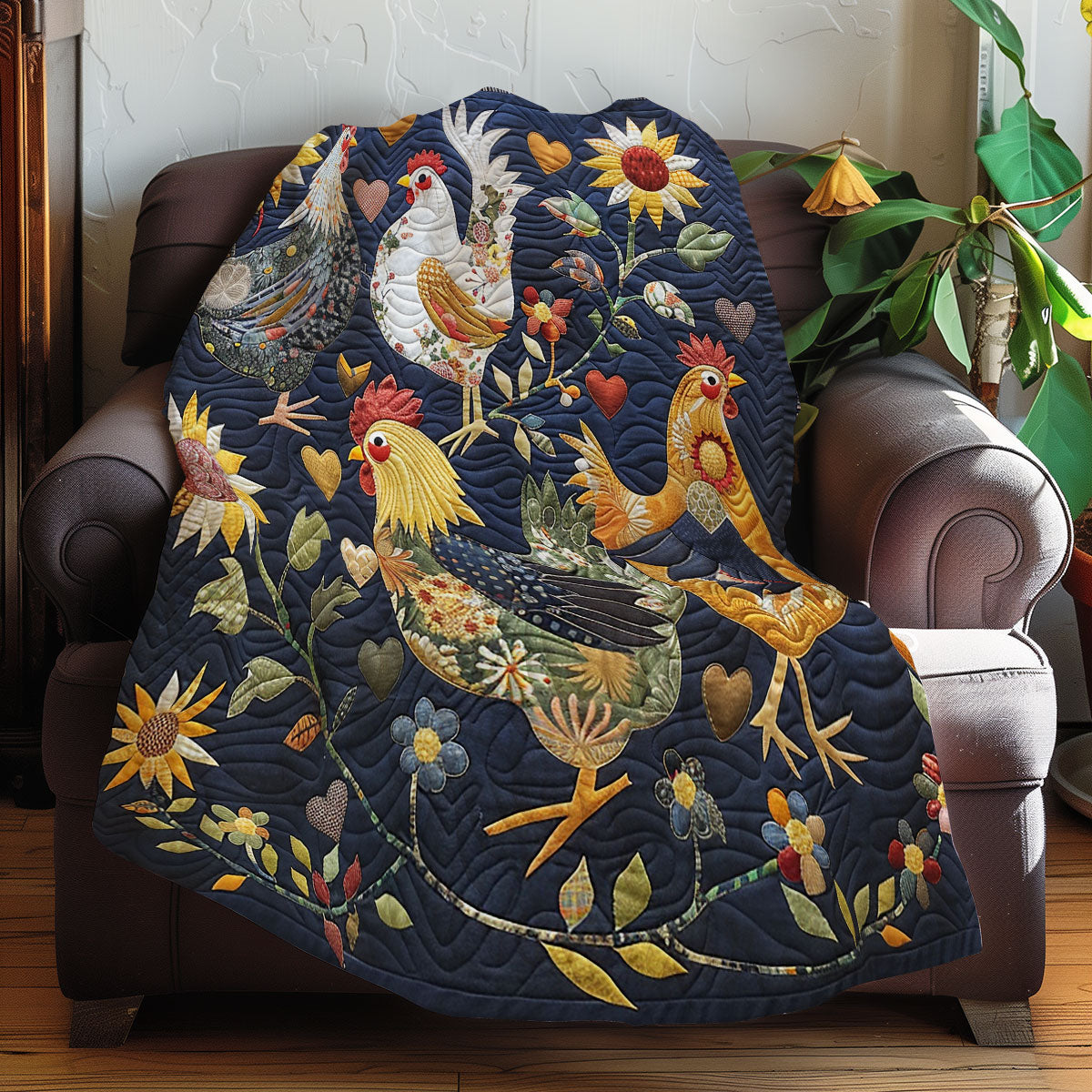 Fabric Sun Chickens XR2907011CL Quilt