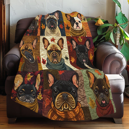 Fall French Bulldogs XR3107005CL Quilt