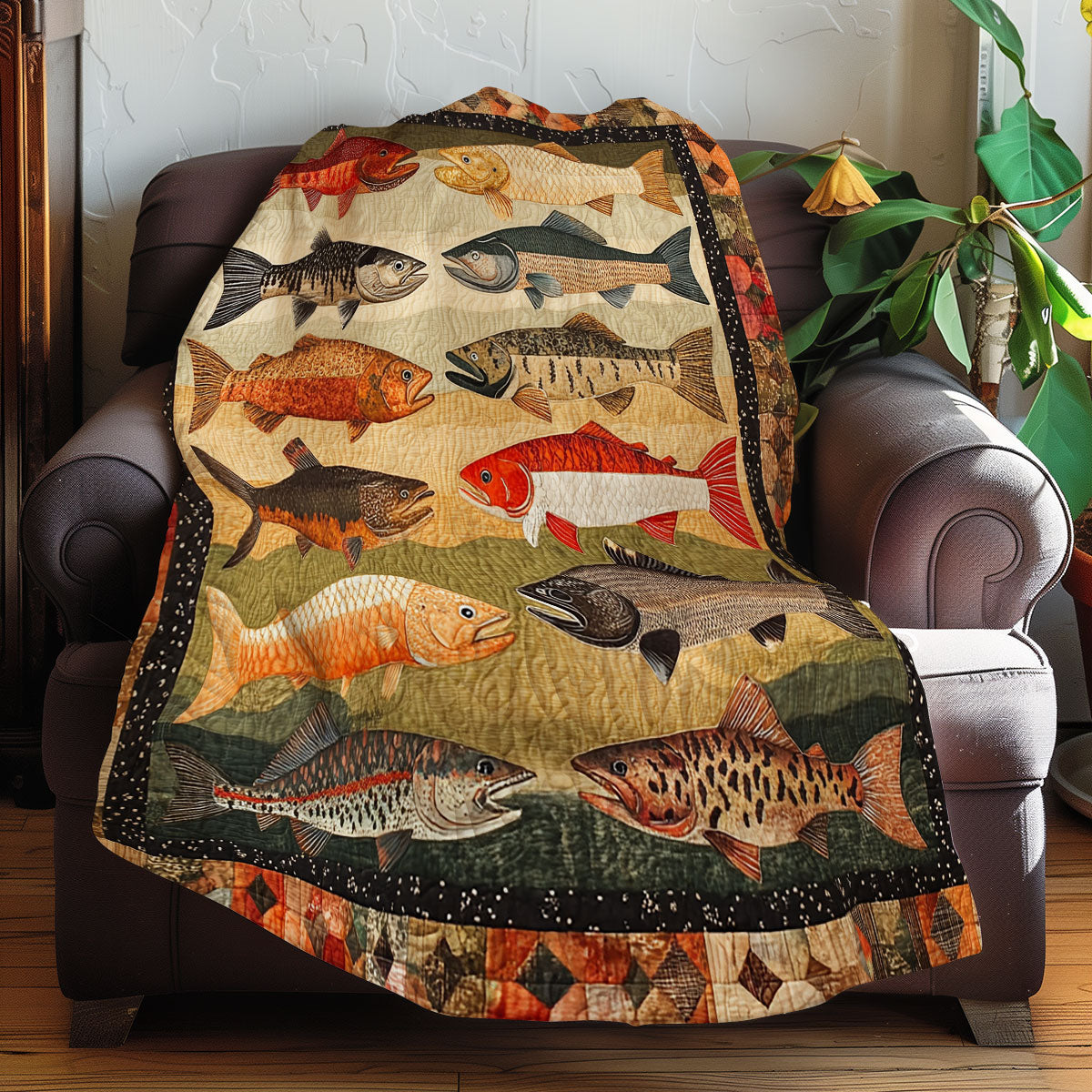 Fish Lovers XR0208016CL Quilt