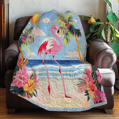 Flamingo Go To The Beach XR0608043CL Quilt