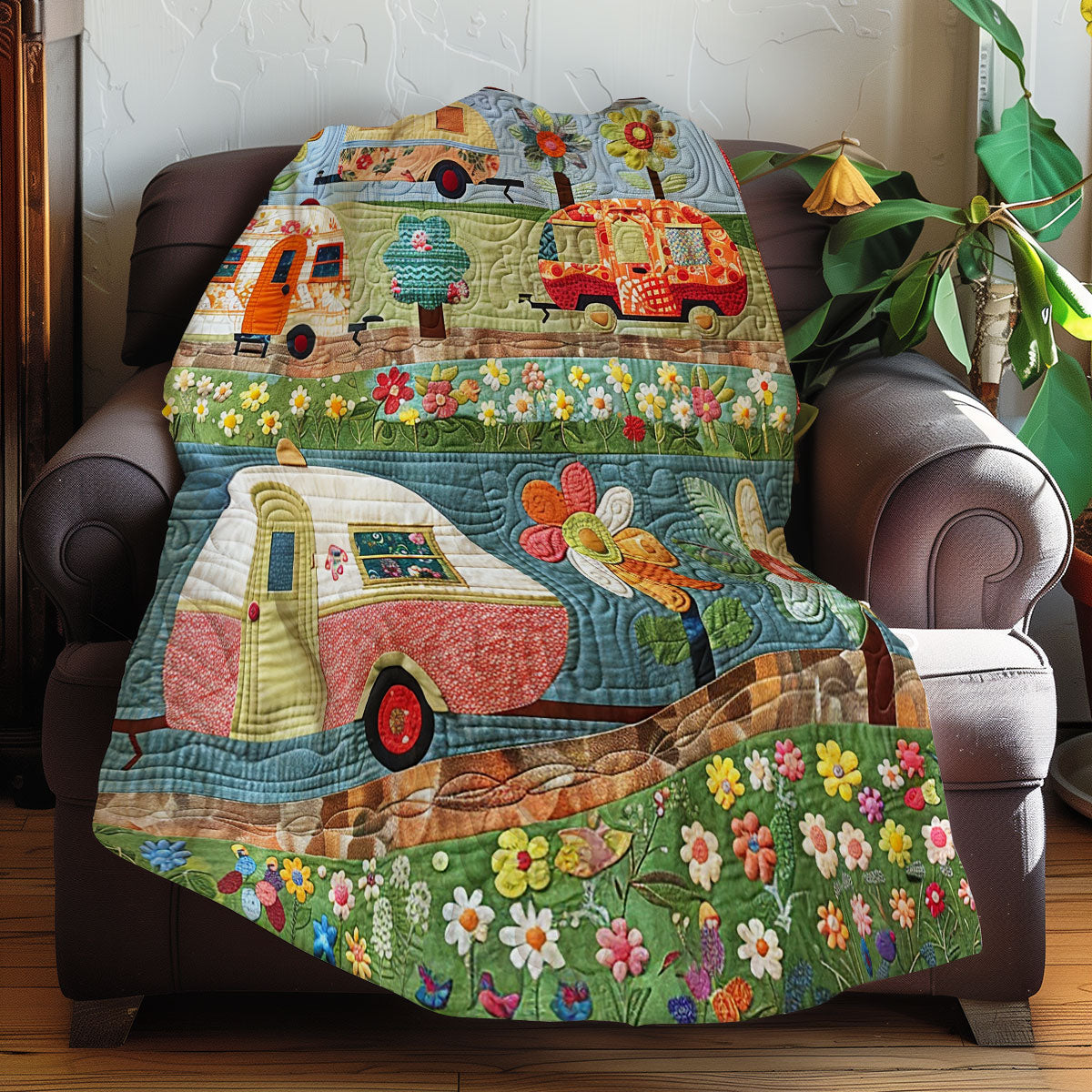 Floral Campers XR2007009CL Quilt