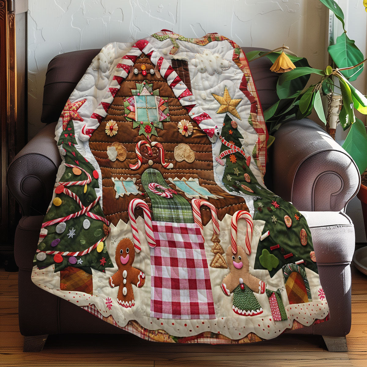 Gingerbread House With Candy XR3107018CL Quilt