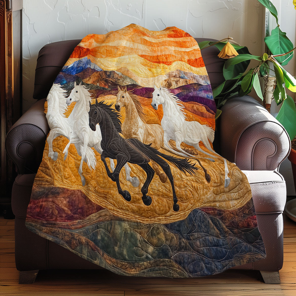 Golden Light Horses XR0808017CL Quilt