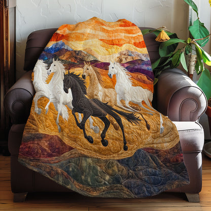 Golden Light Horses XR0808017CL Quilt