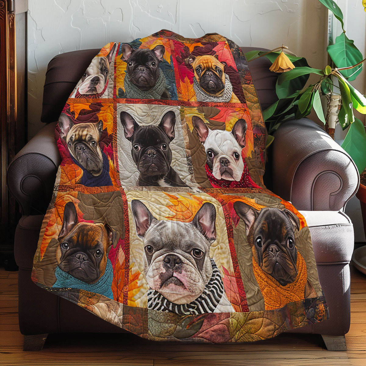 Golden Season French Bulldogs XR3107006CL Quilt