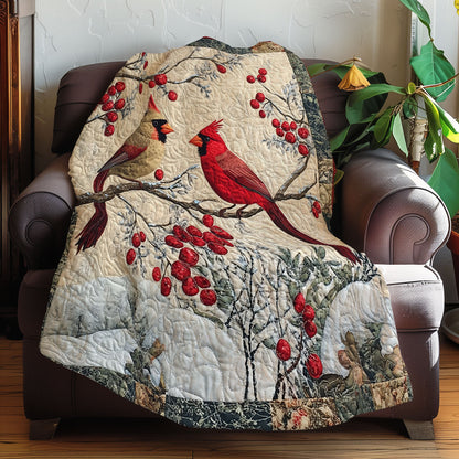 Graceful Cardinal Perch XR0108012CL Quilt