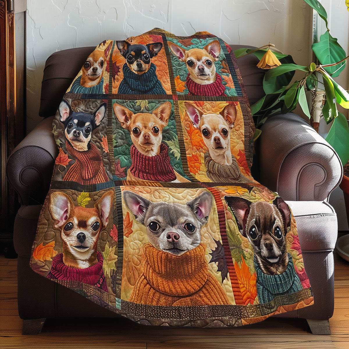 Harvest Chihuahua Hugs XR3107009CL Quilt