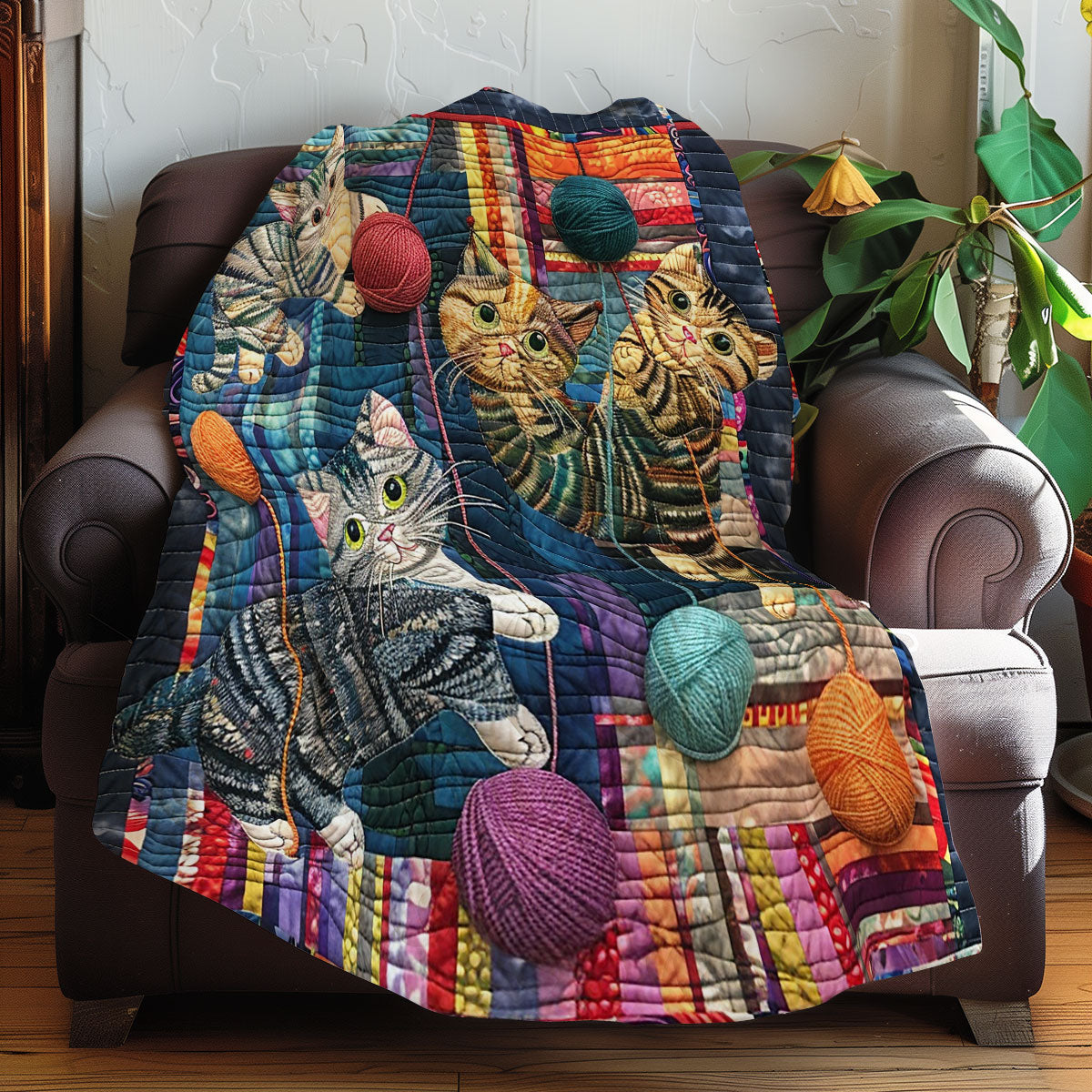 Joyful Yarn Paws Cat XR3007023CL Quilt