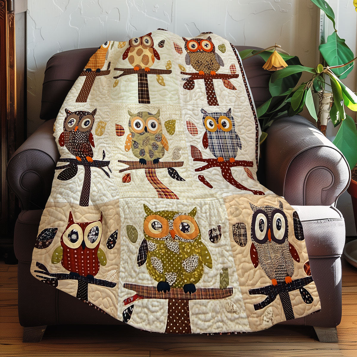 Jungle Owls XR0108005CL Quilt