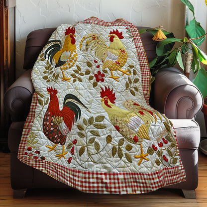 Morning Glory Roosters XR2607001CL Quilt