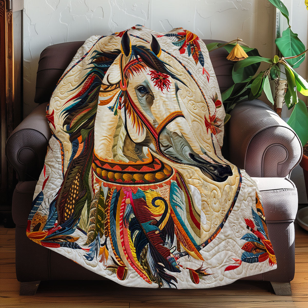 Native American Horse XR0807030CL Quilt