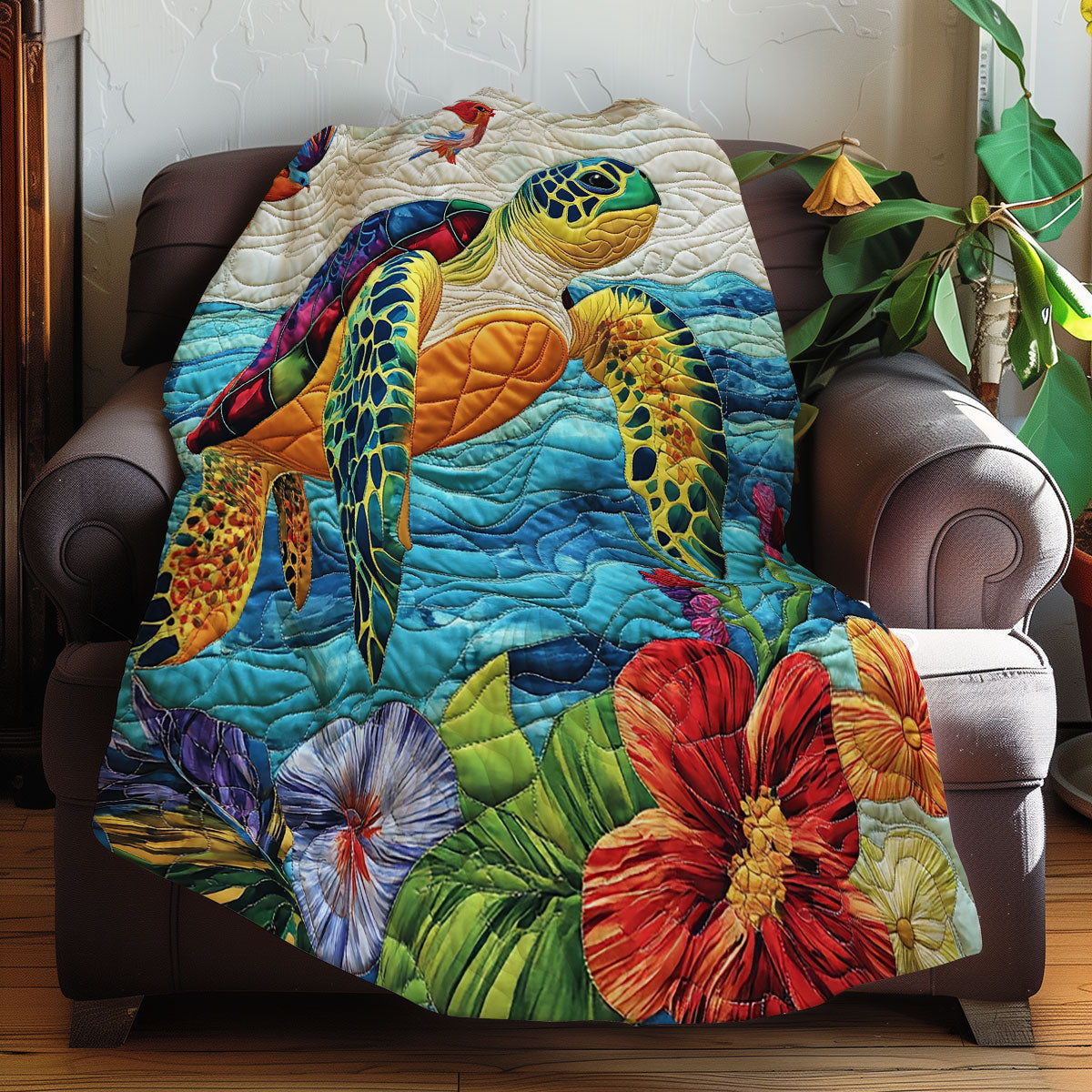 Ocean Summer Turtle XR0808051CL Quilt