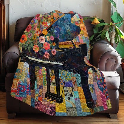 Piano And Flowers XR0907011CL Quilt